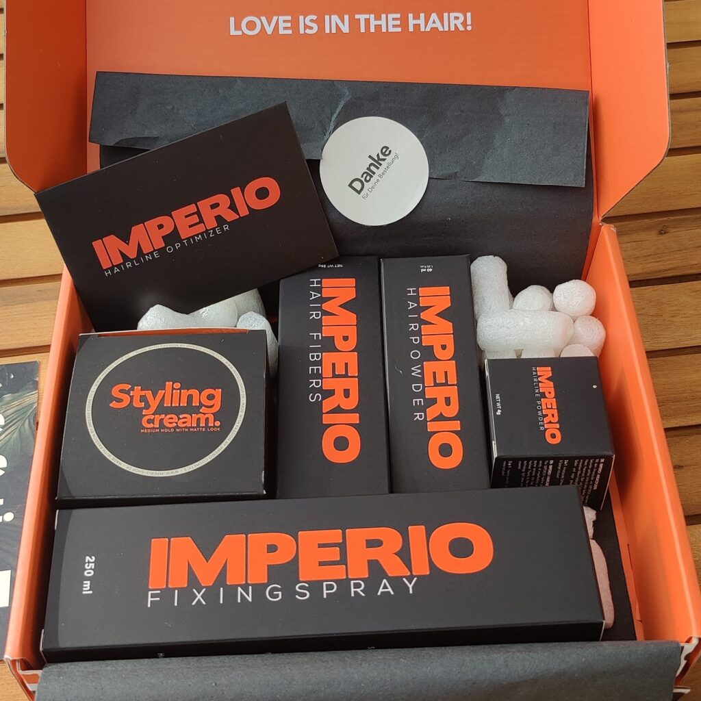 Streuhaar zur Haarverdichtung von Imperio - Unboxing Inhalt