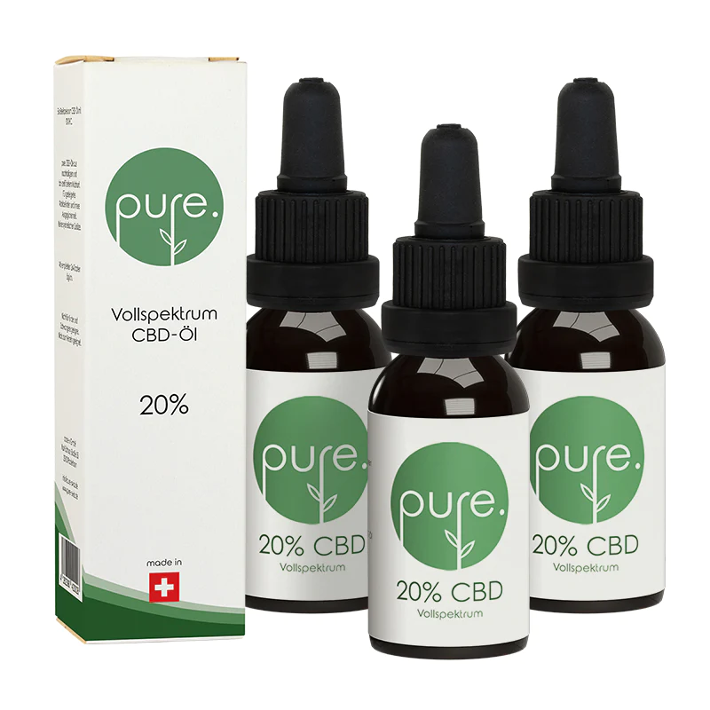 CBD Öl Vollspektrum 20% 3er Set von Leafpower